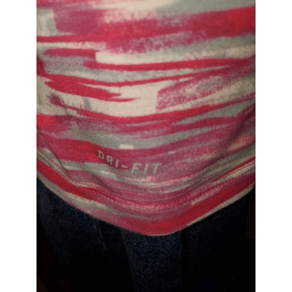 Nike Women's Dri Fit Active Tank with attached bra Sz S in Pink/Gray - Picture 3 of 10